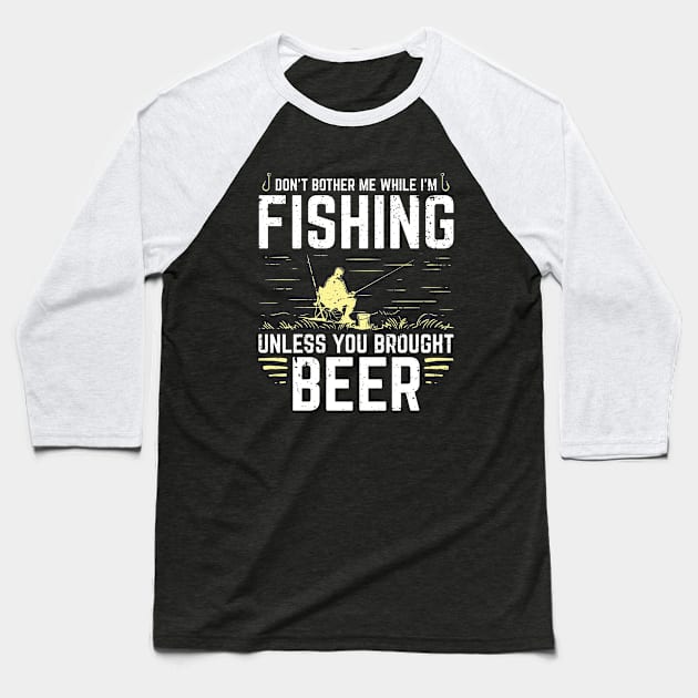 Funny Fishing Fish Fisherman Sport Bass Carp Gift Baseball T-Shirt by Dolde08